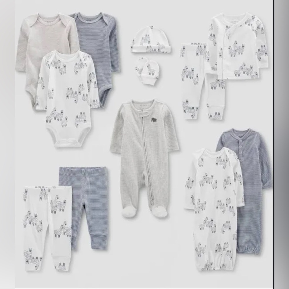 Carter's Just One You® Baby Layette Registry 12-piece Set - Gray Preemie